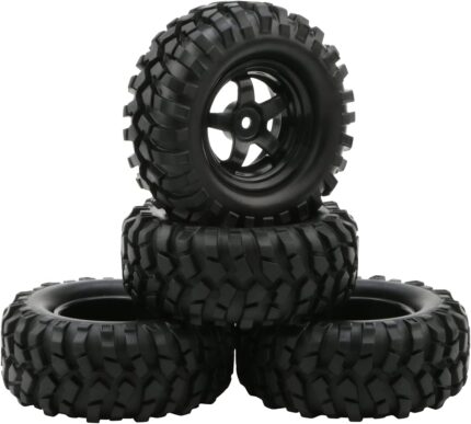 4x 1:10 RC Off-Road Car Wheel Tires 5 Spokes Wheel Rim 12 mm Hex RC Parts