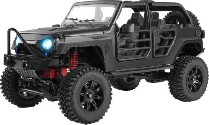 MN-128 RC Rock Crawler, 1:12 Scale RC 4WD RC Climbing Car, All-Wheel Drive Off-Road RC Jeep Crawlers RTF, 2.4Ghz RC Rock Crawler 4x4 All Terrain Car for Adults