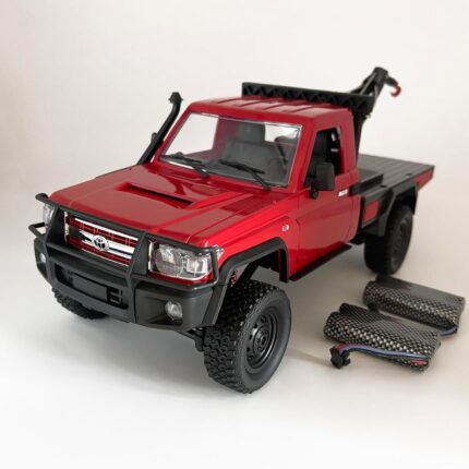 MN82T RC Crawler 1/12 RC Truck with Crane Hook Remote Control Rock Crawler 4x4 All Terrain Hobby Car for Adult 280 Brushed Motor 2 Speed Proportional Control Upgraded ESC and Receiver