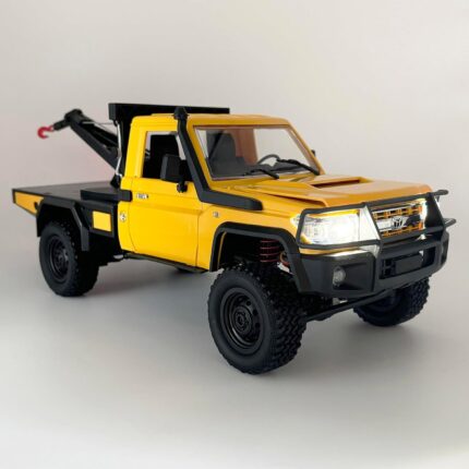 MN82T RC Rock Crawler RC Truck 4x4 1/12 Scale Remote Control Pickup with Crane Hook RTR Hobby All Terrain Proportional Throttle Steering 280 Motor Upgraded Chassis for Adult 2 Batteries