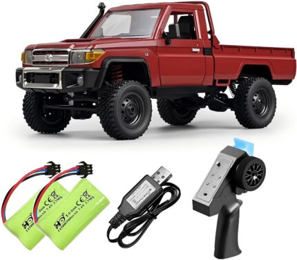 MN-82 1/12 Scale RC Rock Crawler Truck, 4x4 Off-Road Remote Control Car with 2.4GHz Remote & Dual 1200mAh Batteries - Ideal Gift for Birthday/Christmas/Halloween (Ages 8+)