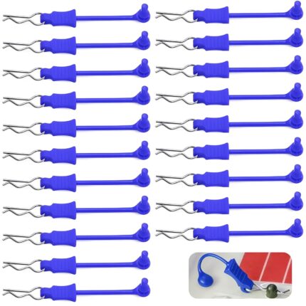 20Pcs RC Body Clips W/Pull Tabs R Pins Universal Shell Replacement Parts for 1/10 1/12 1/14 TRAXXAS ARRMA Axial Losi Redcat HPI Exceed Rc Car Crawler Truck Buggy Drone (Blue)